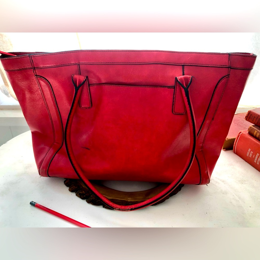 Merona - leather look - shoulder bag - suitable for a laptop